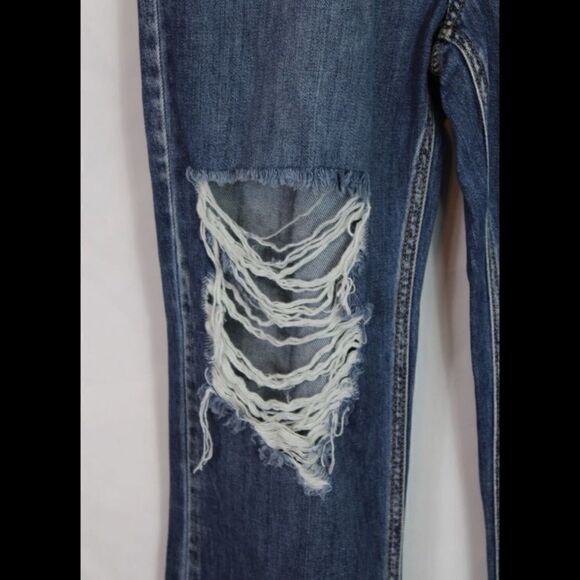 Cello Jeans Women's Distressed High-Rise 90's Boyfriend Straight Leg Jean 7 NWT - Picture 2 of 11